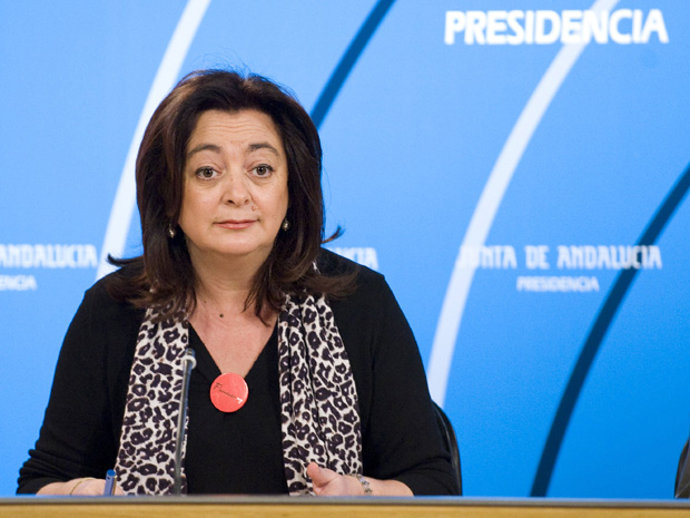 Mar Moreno, en rueda de prensa en el Palacio de San Telmo