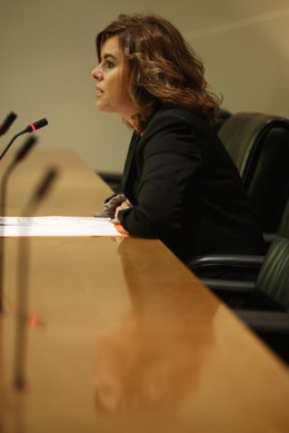 la portavoz del Grupo Popular en el Congreso, Soraya Sáenz de Santamaría