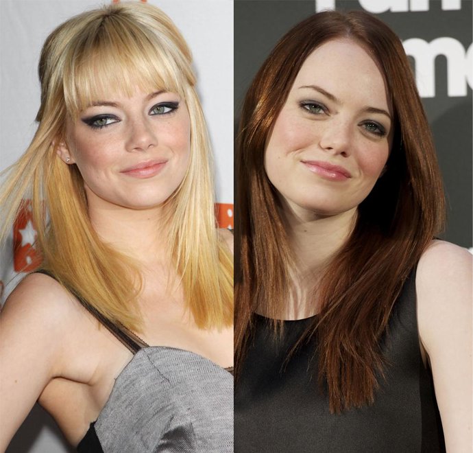 Montaje con el cambio de look de la actriz Emma Watson 