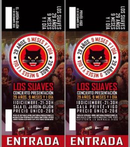 Entradas para el concierto de Los Suaves