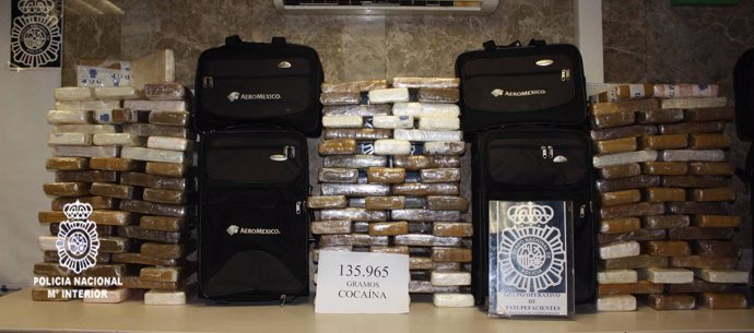 Incautados 140 kilos de cocaína