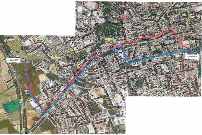 Plano estación AVE Figueres-Vilafant