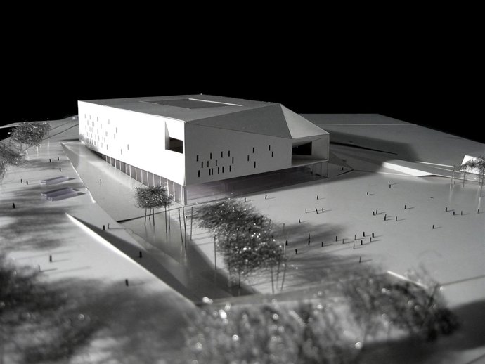 Maqueta del futuro Palacio de Deportes de Gran Canaria