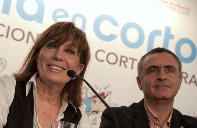 Mercedes Sampietro y el presidente de la Diputación de Almería, Juan Carlos User
