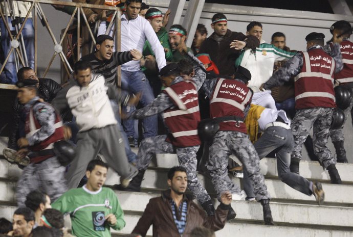 Enfrentamientos en Jordania tras un partido de fútbol