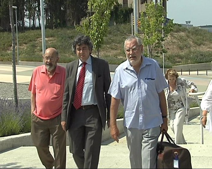 Fèlix Millet, el abogado Jordi Pina y Jordi Montull