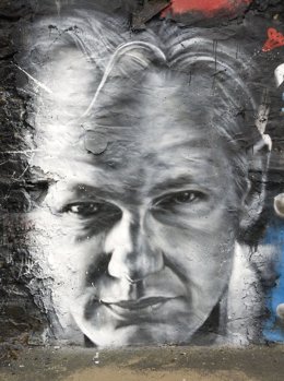 Fotomontaje de Julian Assange, creador de WikiLeaks