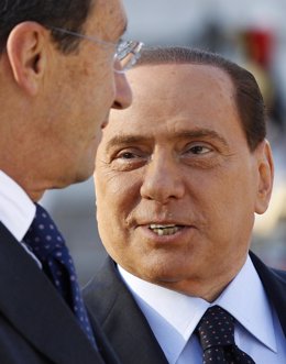 Silvio Berlusconi y Gianfranco Fini