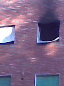 Ventana de la habitación de las víctimas