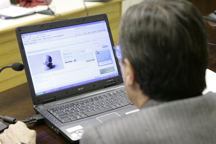 Presentación de la web 'www.subastasmontes.es' en laque participa Ibercaja