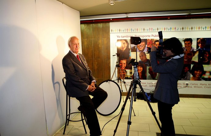 Echeverría durante la sesión de fotos para la campaña del Consorcio