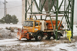 Imagen de un quitanieves del Gobierno de Navarra.