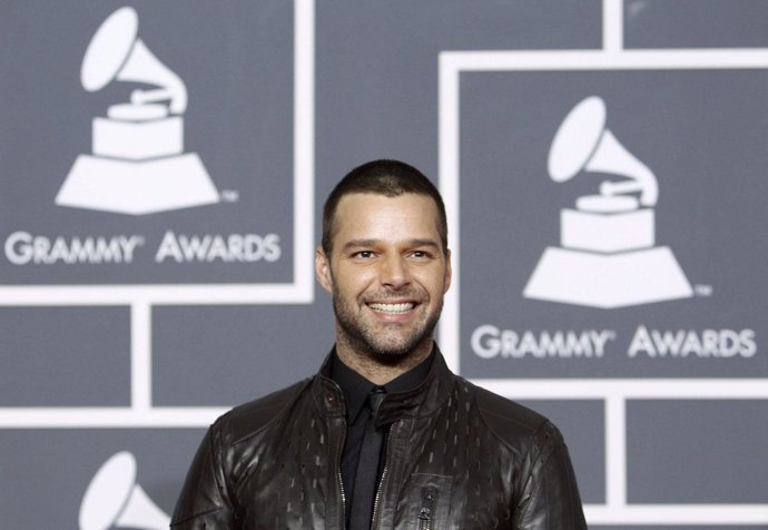 Ricky Martin en los Grammy en enero de 2010