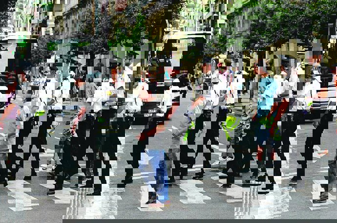 Policías municipales de San Sebastián.