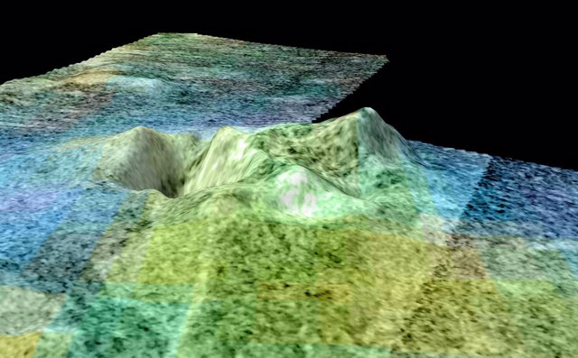 volcán de hielo en Titán