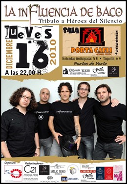 Conciertos Serapa Producciones. La Influencia De Baco (Tributo A Héroes Del Sile