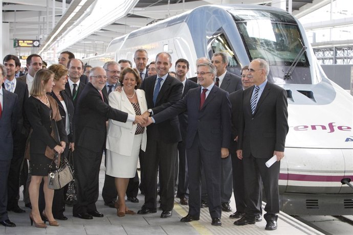 Imagen del viaje de pruebas del AVE a VAlencia