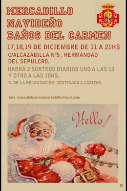 Cartel del mercadillo navideño