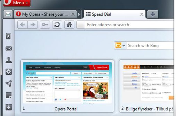 Ultima versión del navegador Opera 11