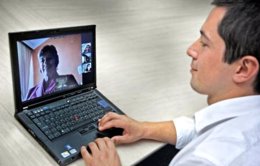Videollamada en grupo de Skype.