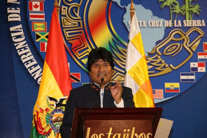 El presidente boliviano, Evo Morales, en la IX Conferencia de Ministros de Defen