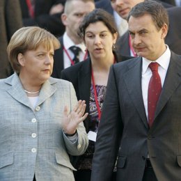 canciller alemana angela merkel zapatero cumbre medio ambiente palma de mallorca
