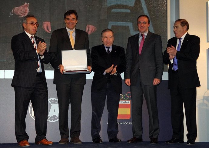 Alejandro Blanco, presidente del COE, Michel Ligonnet, Jean Todt, José Javier Es