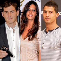 Iker Casillas, Sara Carbonero y Cristiano Ronaldo