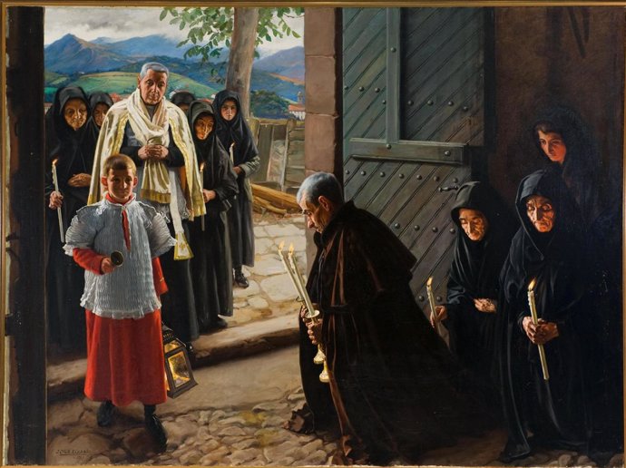 "El Viático en la montaña Navarra. El Baztán" (1917), de Javier Ciga. 