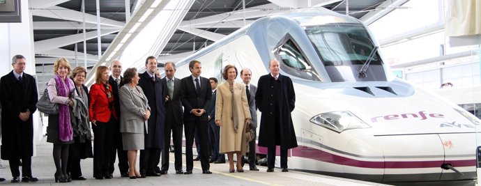 Los Reyes en la inauguración del AVE