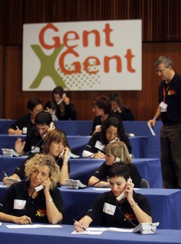 Centro de llamadas del telemaratón Gent x Gent.