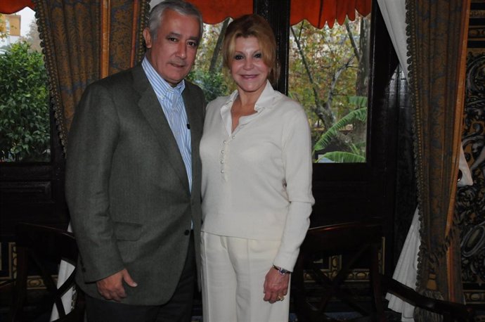 Arenas con la baronesa Thyssen