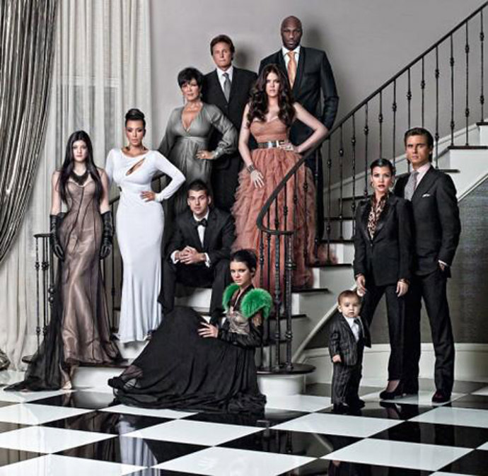 La foto familiar de la familia Kardashian para Navidad