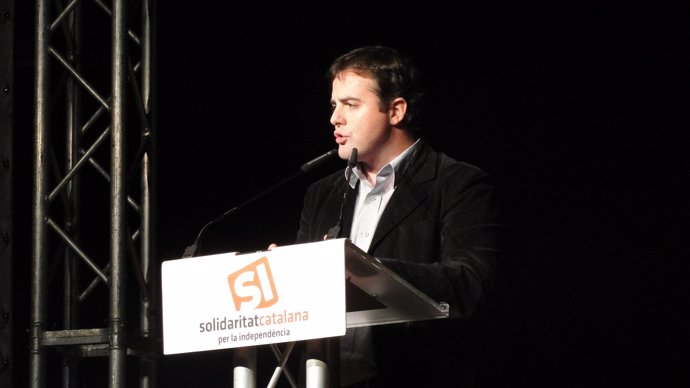 Uriel Bertran (SI) en el inicio de la campaña a las catalanas