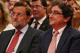Enric Millo en un acto con Mariano Rajoy