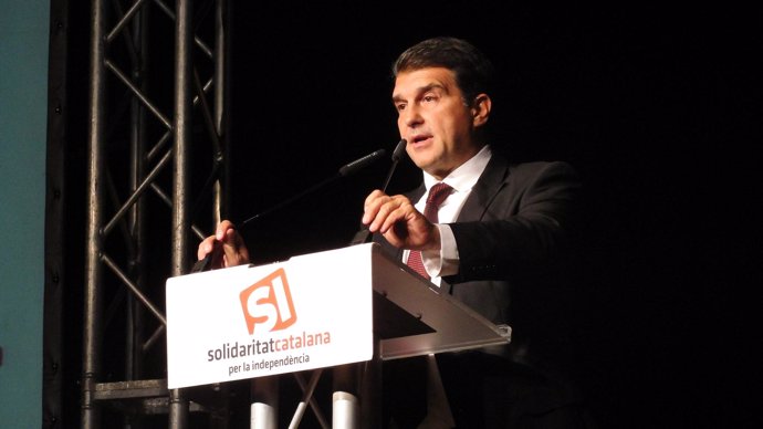 Joan Laporta (SI) en la apertura de la campaña a las catalanas