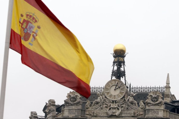 Recurso de bandera con el Banco de España
