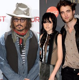 Johnny Depp, Kristen Stewart y Robert Pattinson