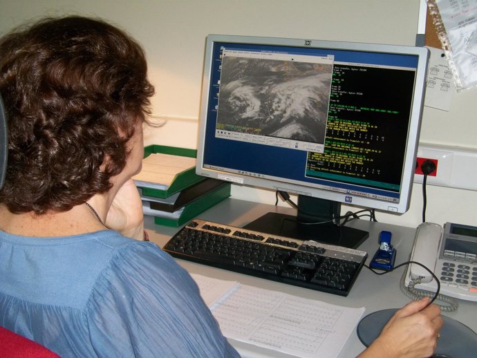 Trabajadora de la AEMET.