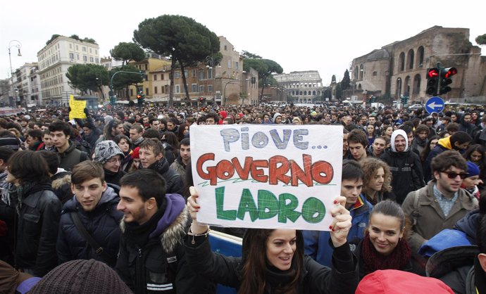 Manifestaciones de universitarios italianos