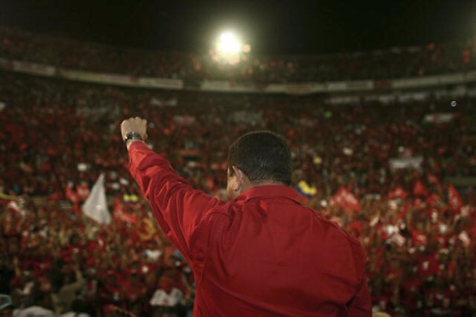 Hugo Chavez, en un mitin del PSUV