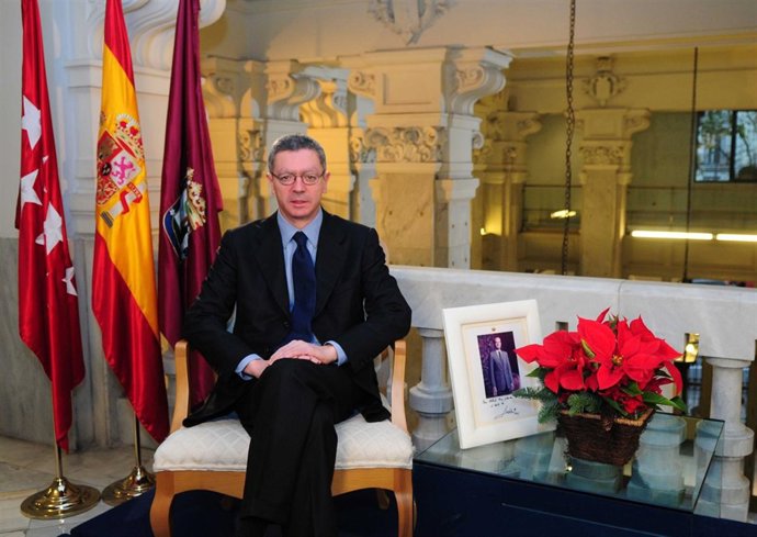 El alcalde de Madrid, Alberto Ruiz-Gallardón, manda un mensaje de Navidad a los 