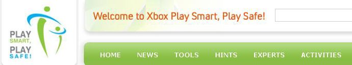 página play smart, play safe de Microsoft