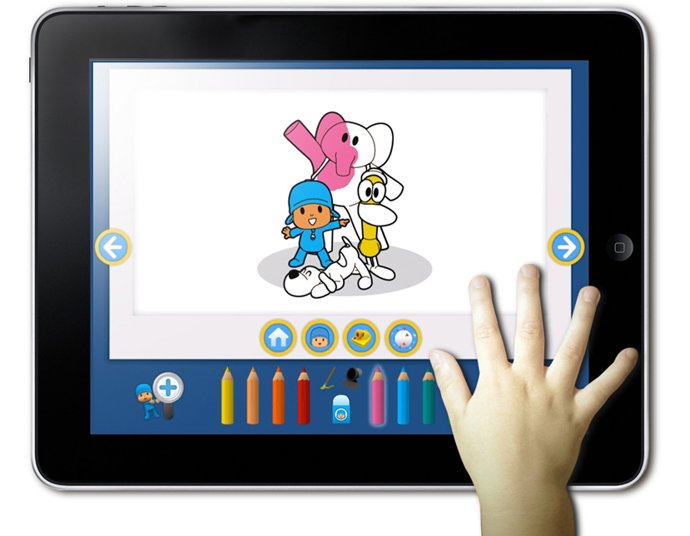 Nueva aplicación para colorear en iPad con Pocoyó.