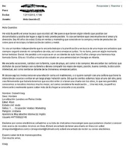 Email de 'falsos ligues' para pedir dinero