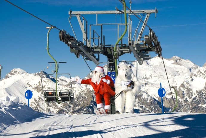 Papa Noel visitará las estaciones de Aramón esta Navidad