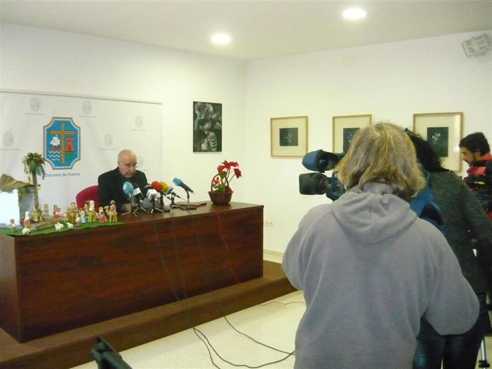 Vilaplana Blasco durante su lectura del mensaje de Navidad. 