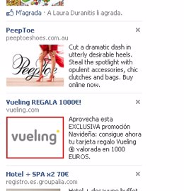 Promoción engañosa en Facebook con el logotipo de Vueling