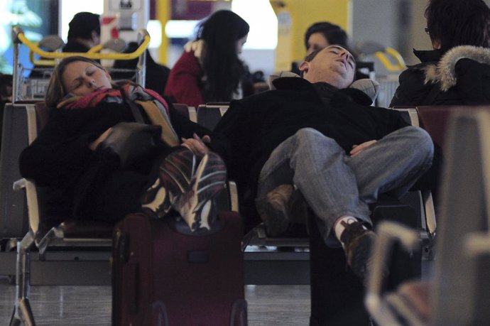 Caos en los aeropuertos europeos 