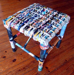 Taburete reciclado
